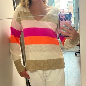 Loft colorful striped sweater